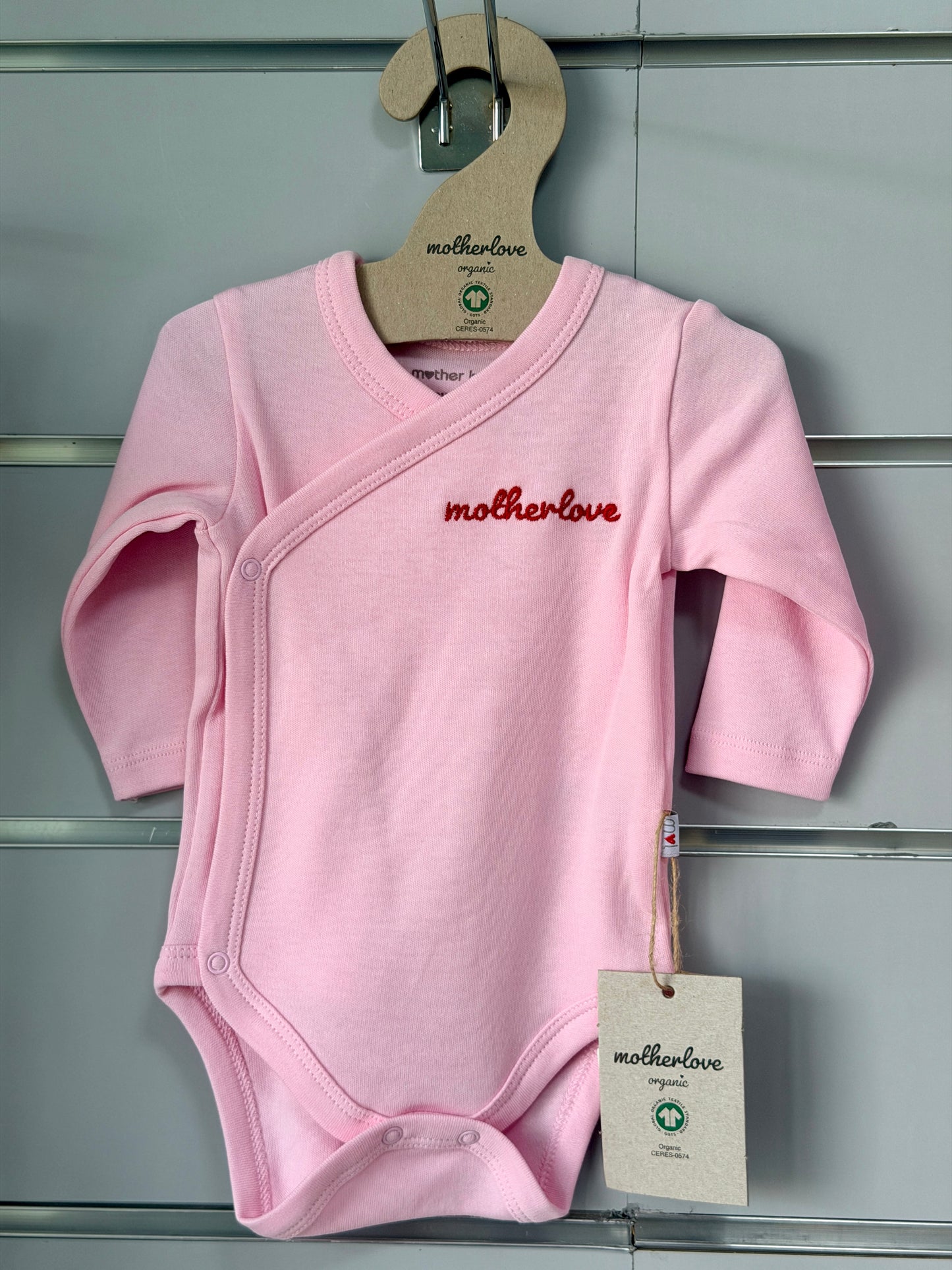 Motherlove Overslag Romper – Zacht Roze
