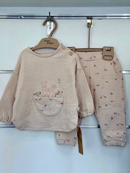 Anna Babba 2-Delige Baby Set – Bunny Pocket