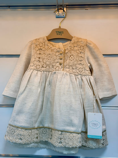 Tongs Baby Jurk – Elegant Lace Beige