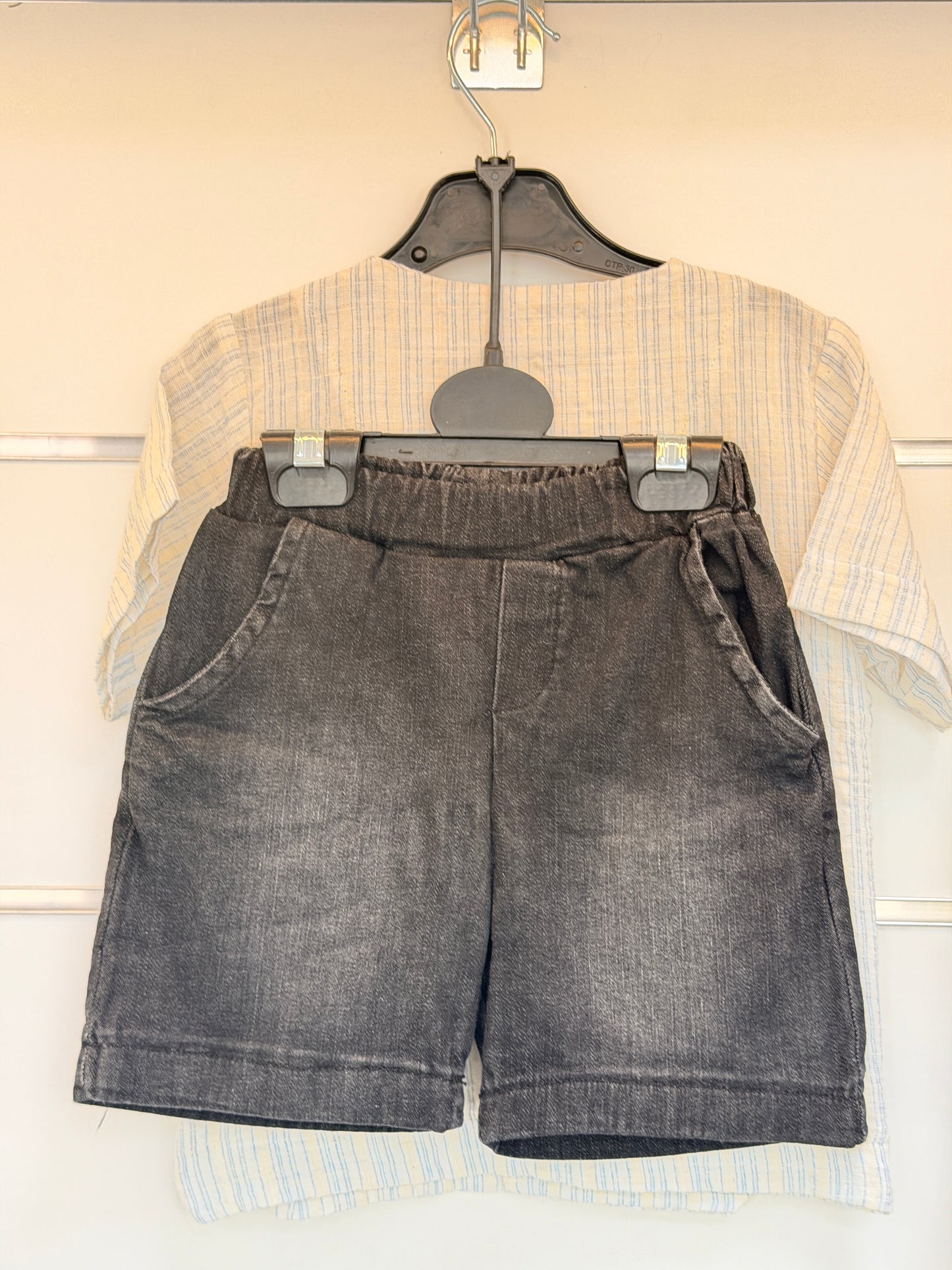 Jongens Zomerset – Licht Gestreept Shirt & Donkere Short