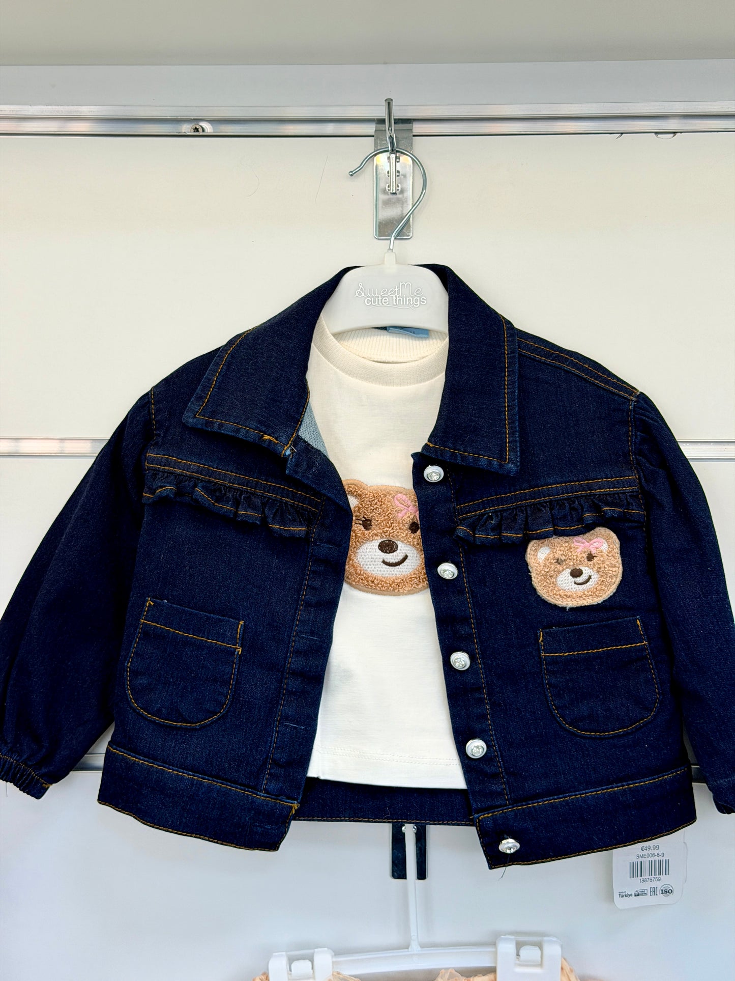 Sweet Me 3-Piece Baby Set – Denim Jacket & Tulle Skirt