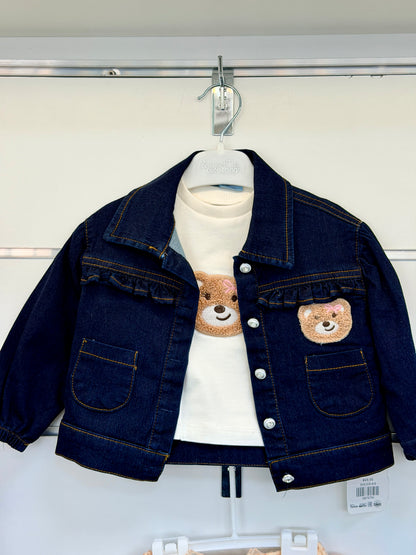 Sweet Me 3-Piece Baby Set – Denim Jacket & Tulle Skirt