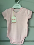 Rib Romper Pink – Organic Cotton