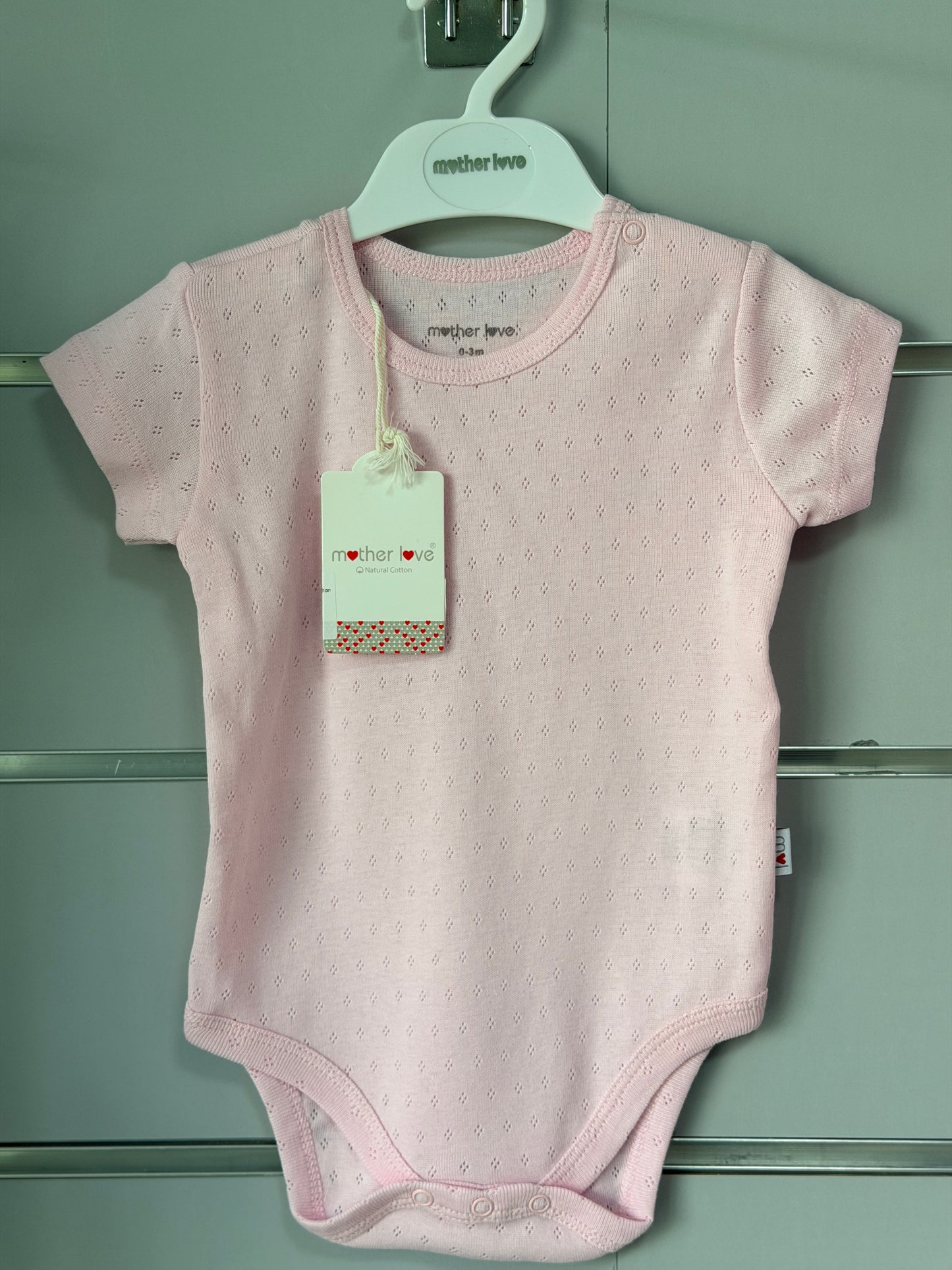 Rib Romper Roze – Organic Cotton