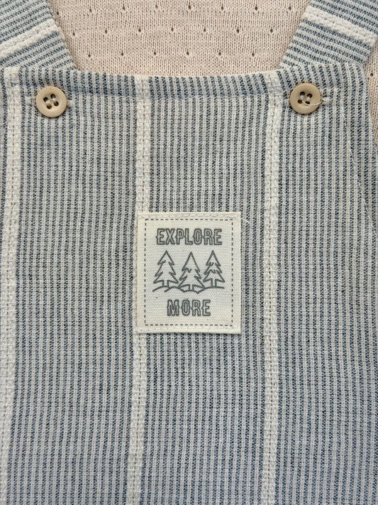 Tongs Baby Dungaree Set - Striped Dungarees with Shirt