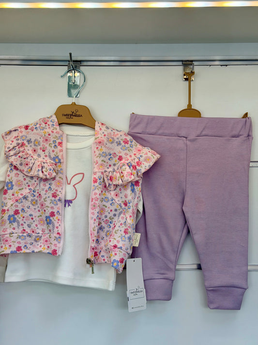 Sweet Melisa 3-Delige Meisjes Set – Floral Butterfly
