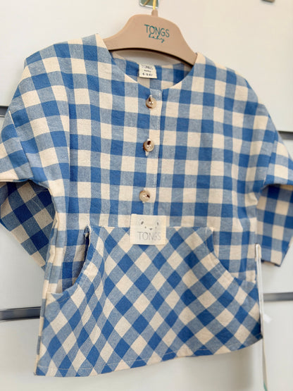 Tongs 2-Delige Baby Set – Blue Check