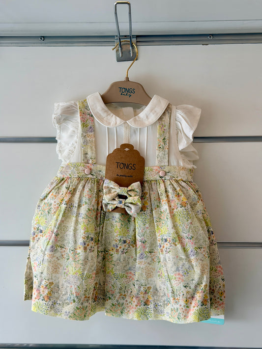 Tongs Baby Dress - Floral Garden