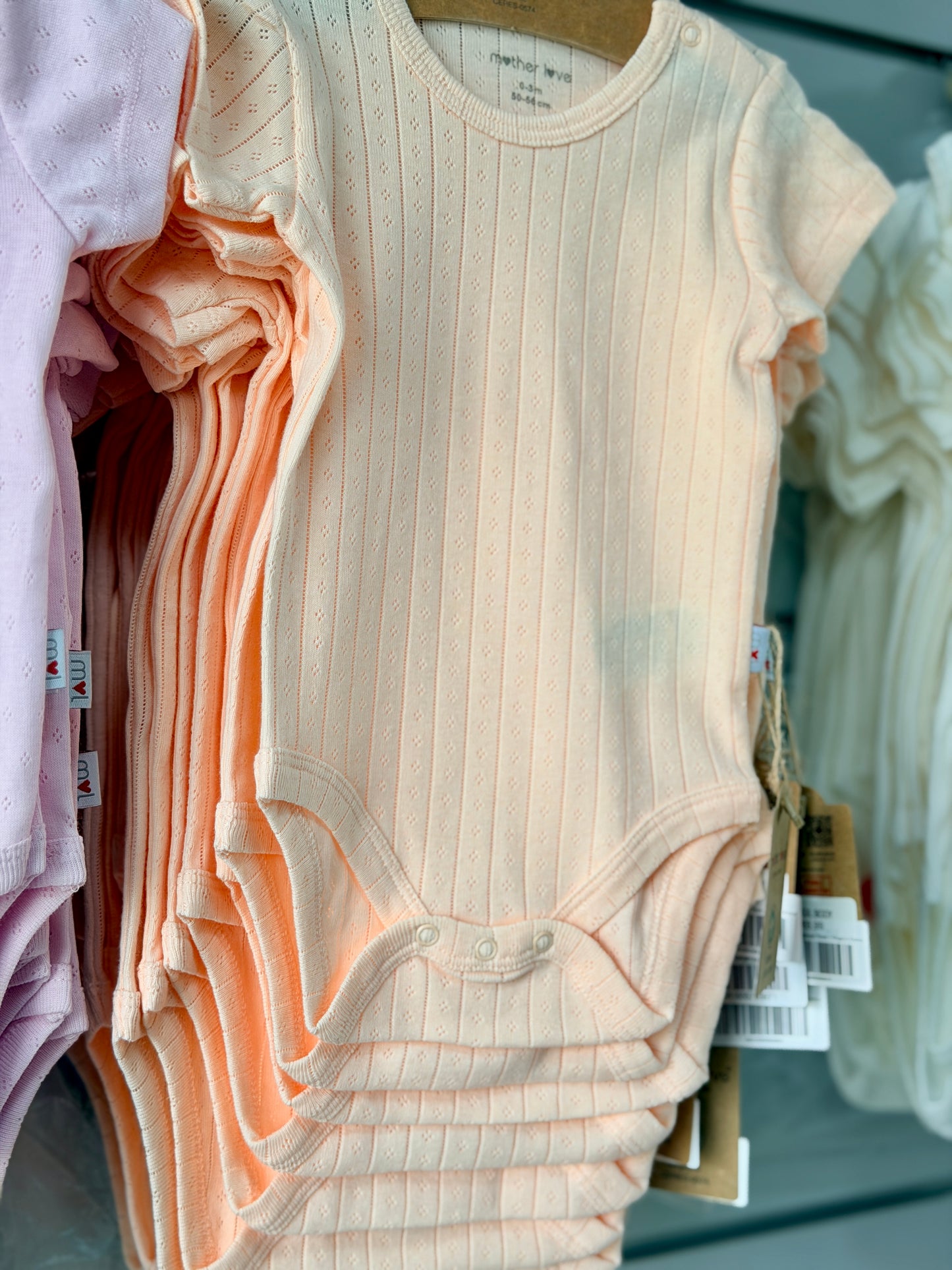 Rib Romper Roze – Organic Cotton