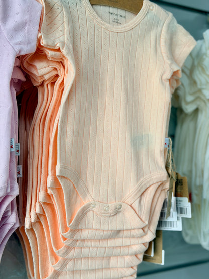 Rib Romper Roze – Organic Cotton