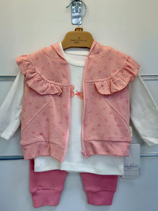 Sweet Melisa 3-Delige Meisjes Set – Soft Rose