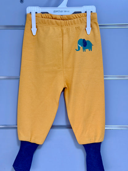 Broekje met Voetjes – Olifant Geel/Blauw