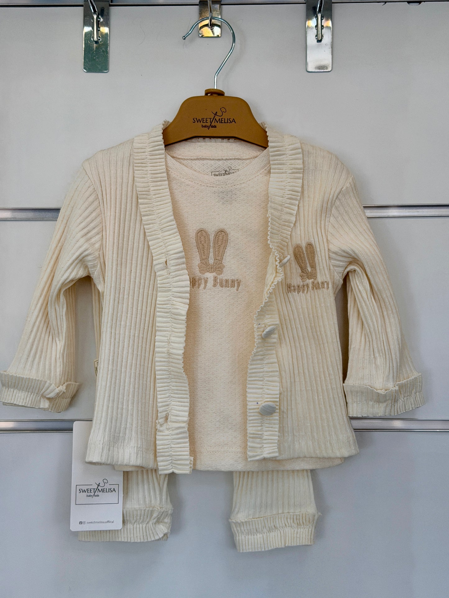 Sweet Melisa 3-Piece Baby Set – Happy Bunny