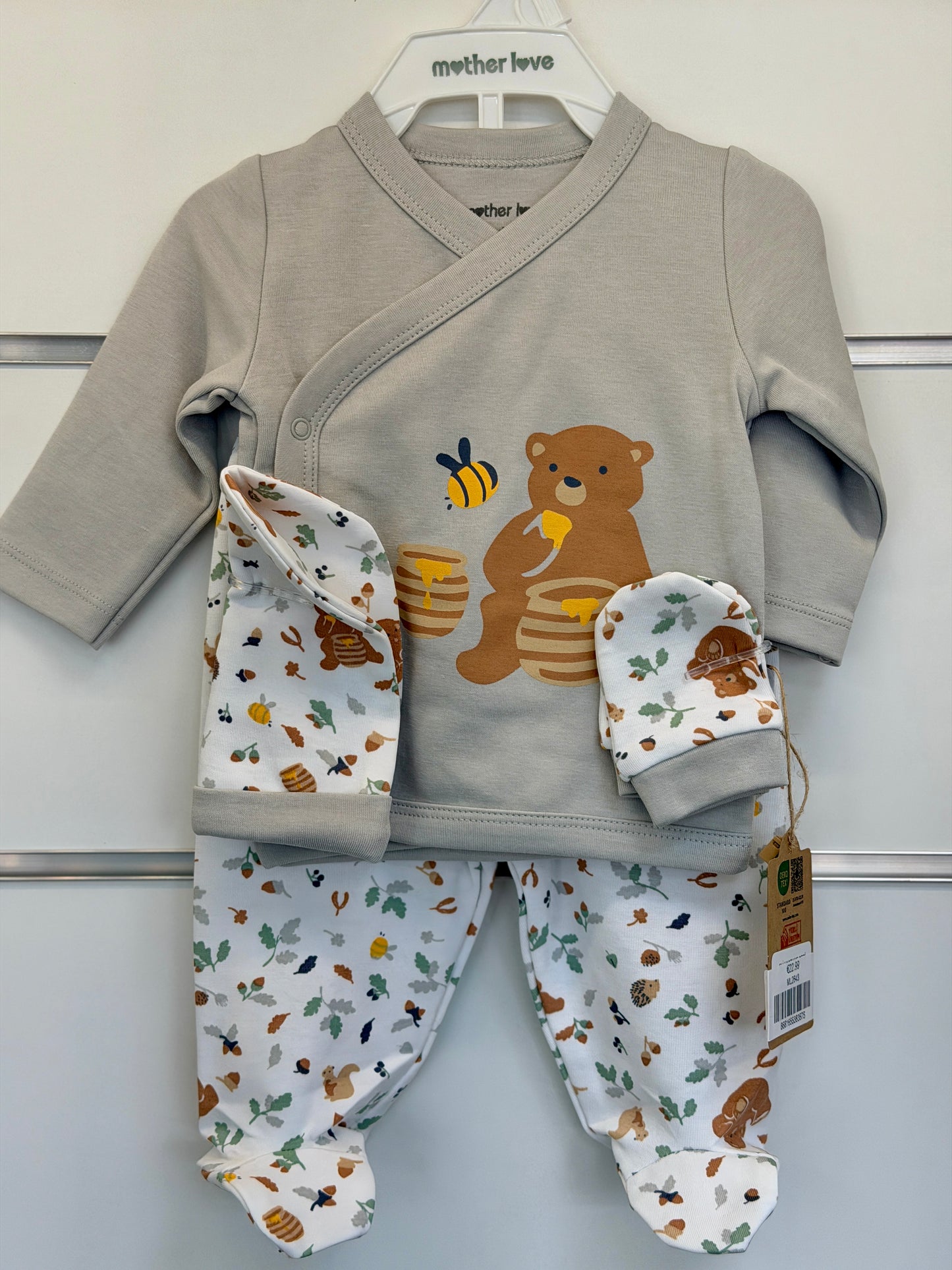 5-Delige Newborn Set – Honey Bear | Organic Cotton