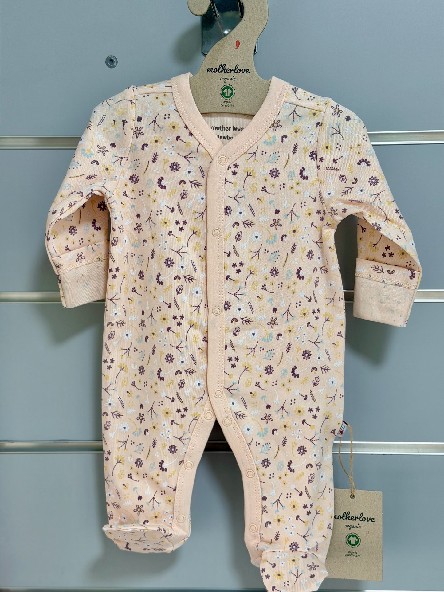 Footed Romper - Soft Floral Print