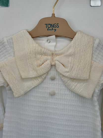 Tongs Babypakje met Kraag – Cream