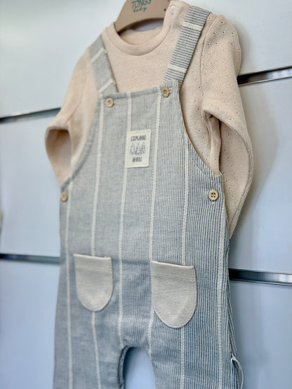 Tongs Baby Salopet Set – Gestreepte Salopette met Shirt