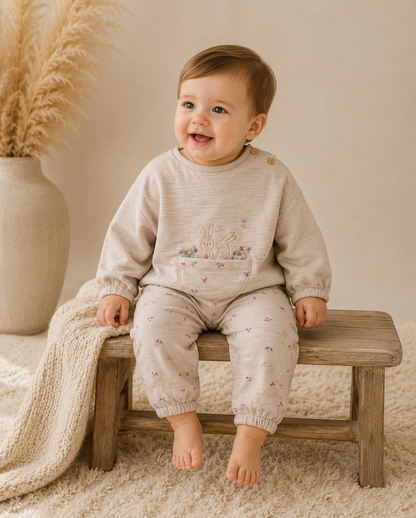 Anna Babba 2-Delige Baby Set – Bunny Pocket