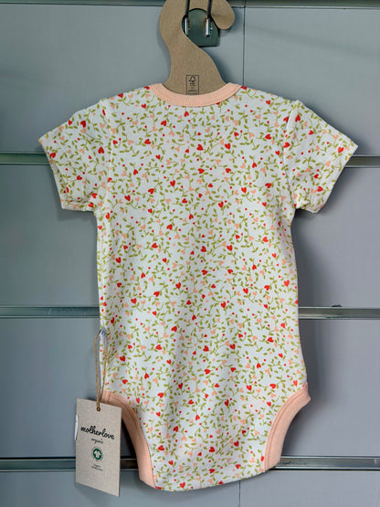 Floral Print Romper – Soft Pink