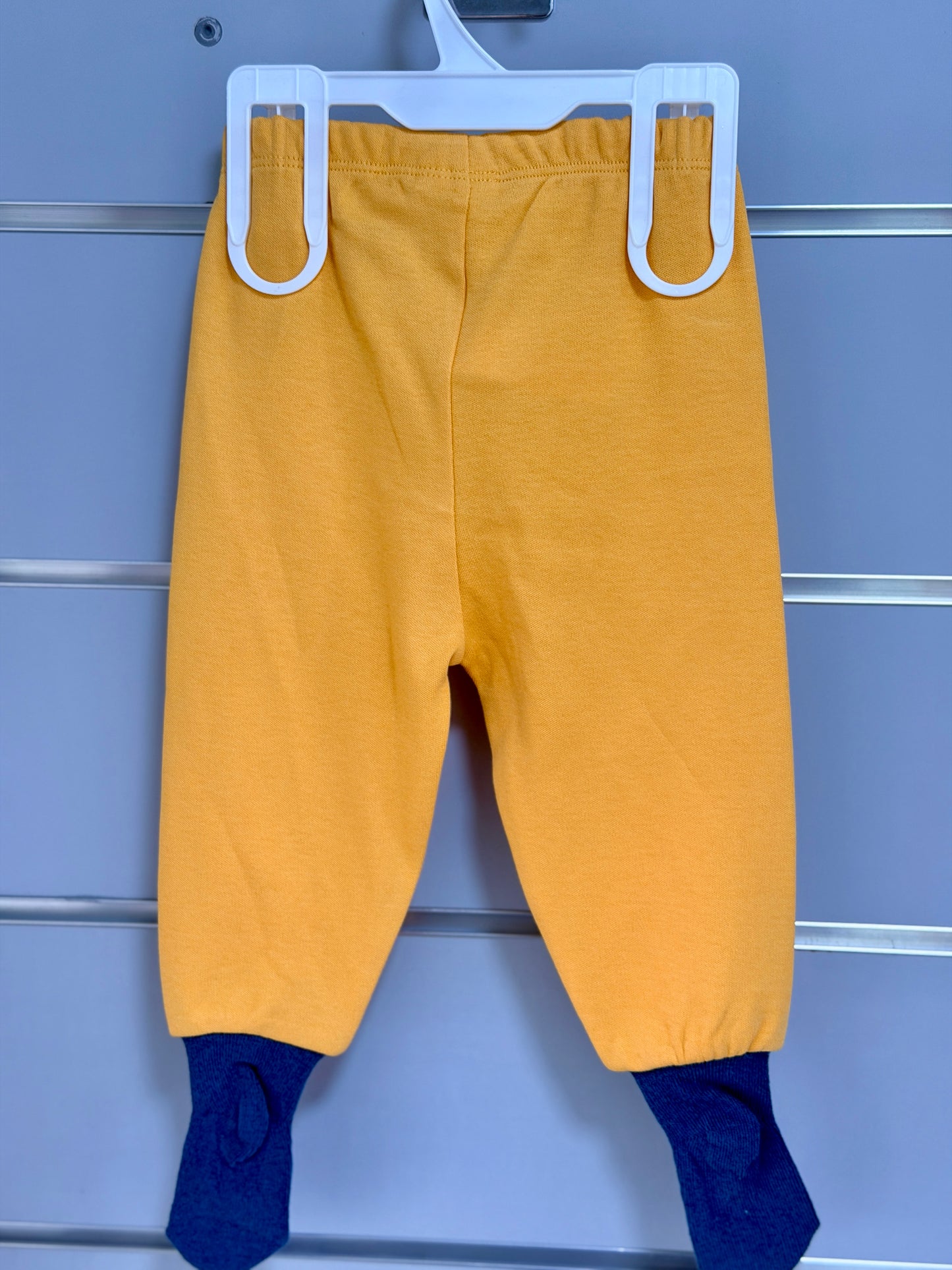 Broekje met Voetjes – Olifant Geel/Blauw