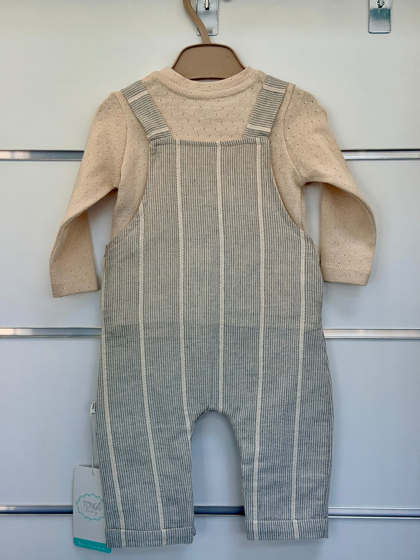 Tongs Baby Salopet Set – Gestreepte Salopette met Shirt