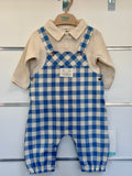 Tongs Baby Salopet Set – Geruite Salopette met Shirt