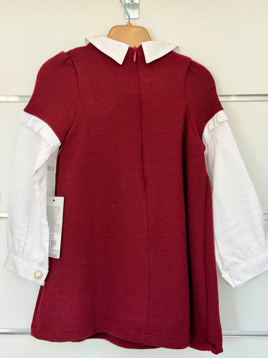 Bebüş Elegante Baby Jurk met Vest – Bordeaux