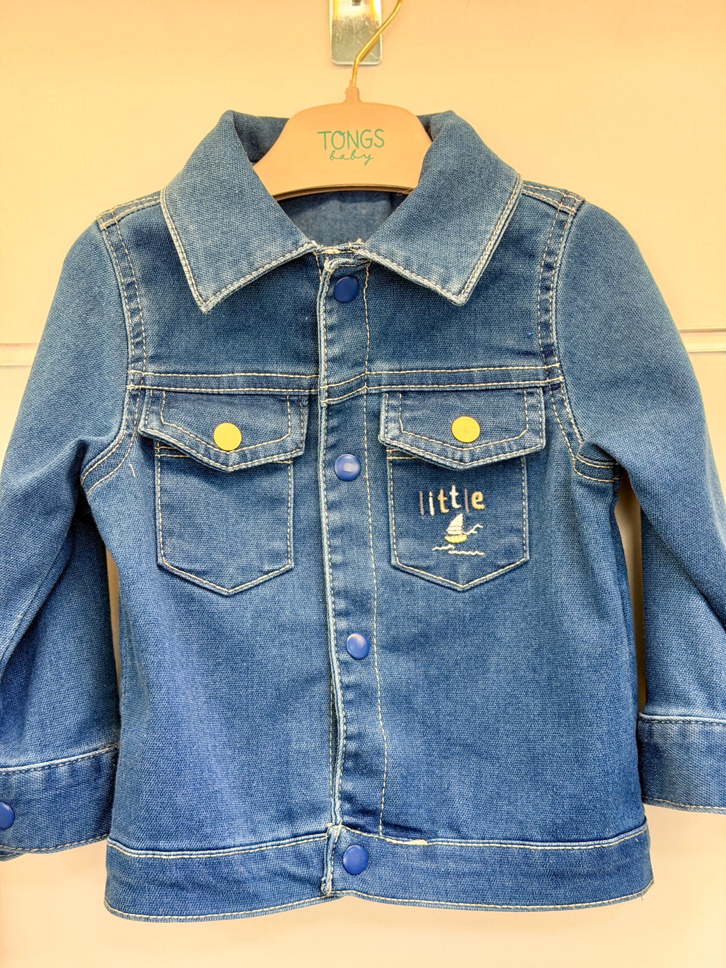 Sweet Me 3-Piece Baby Set – Denim Jacket Style
