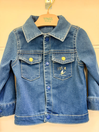Sweet Me 3-Piece Baby Set – Denim Jacket Style