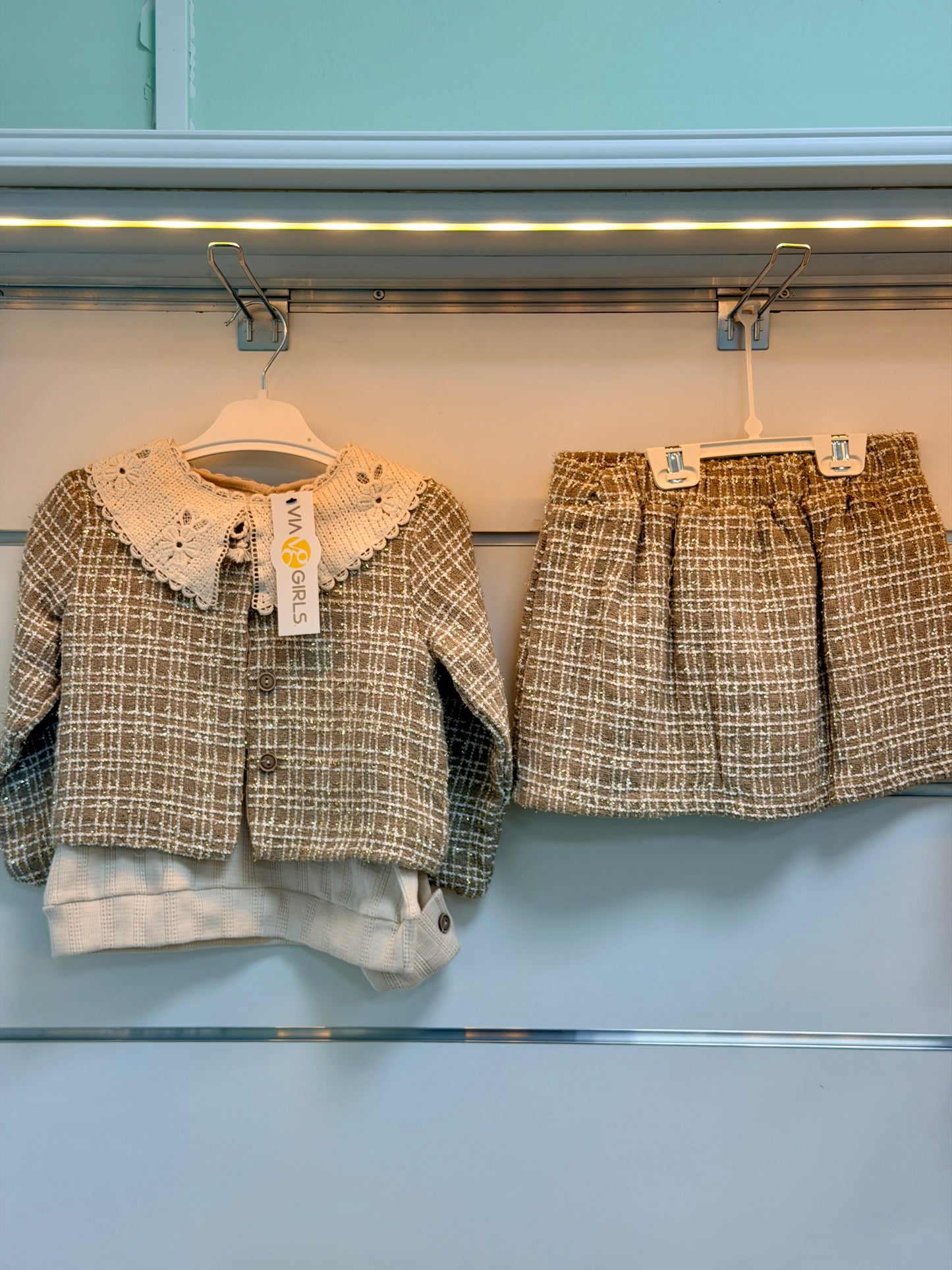 Via Girls 3-Piece Baby Set – Classic Beige