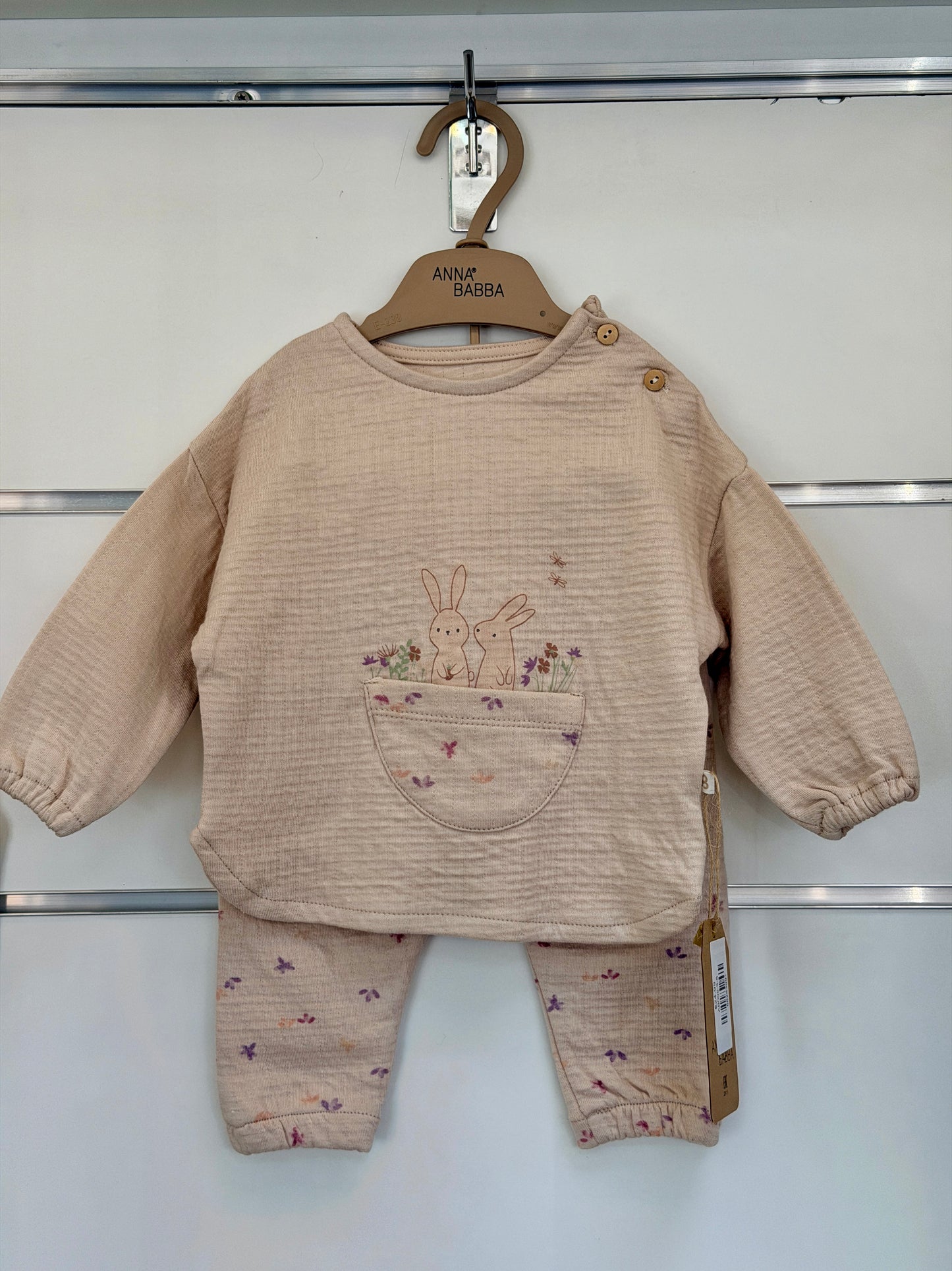 Anna Babba 2-Delige Baby Set – Bunny Pocket