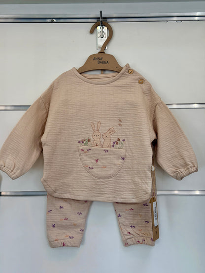 Anna Babba 2-Delige Baby Set – Bunny Pocket