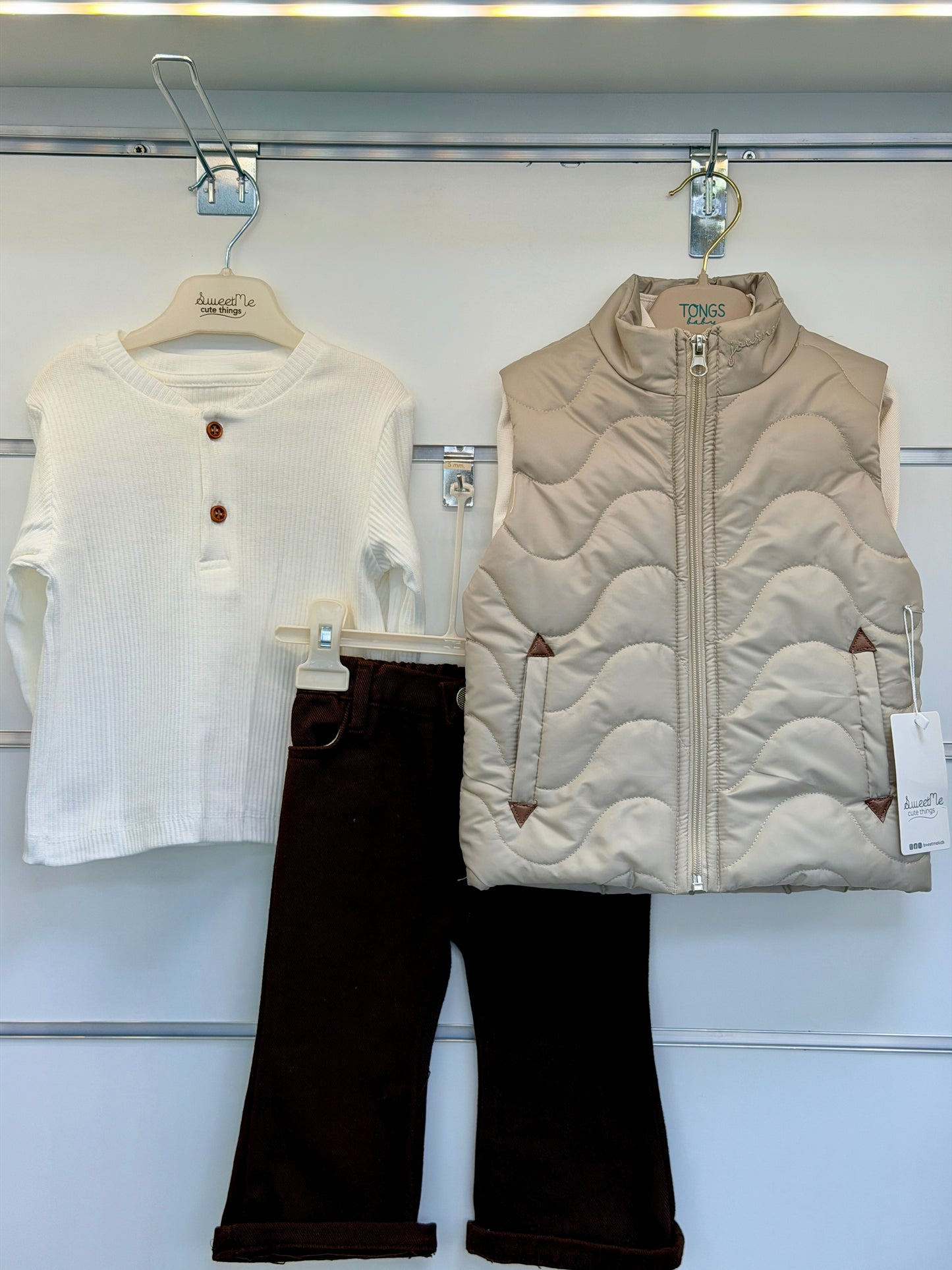 Sweet Me 4-Delige Babyset – Beige & Bruin