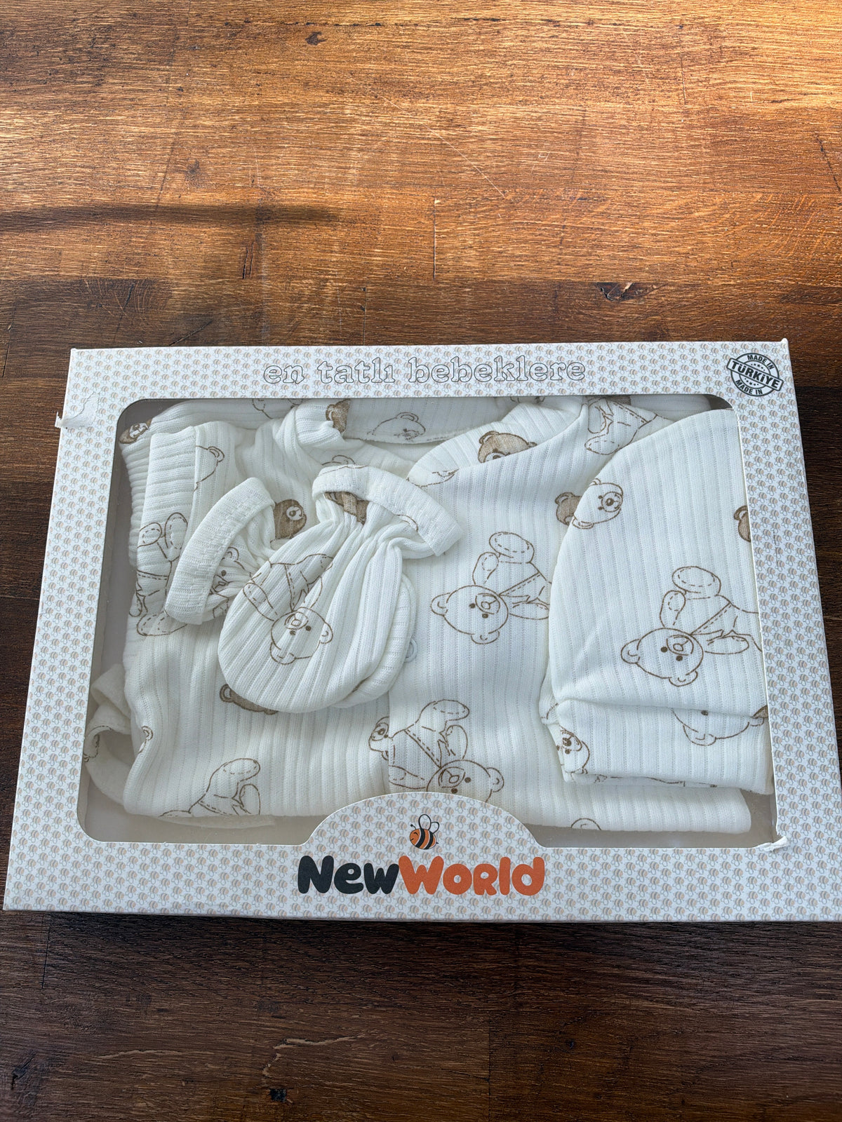 New World 5-Delige Newborn Babyset – Teddy | 4 Varianten