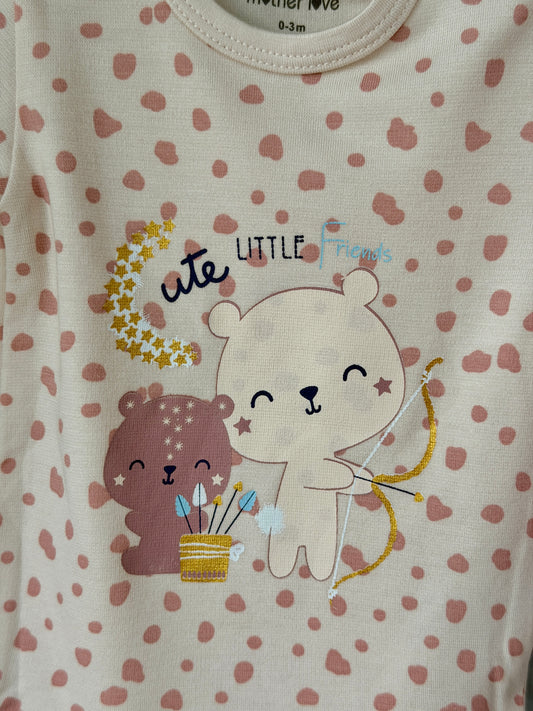 Cute Bear Romper – Bamboo Mix