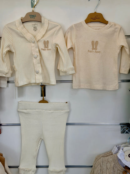 Sweet Melisa 3-Piece Baby Set – Happy Bunny