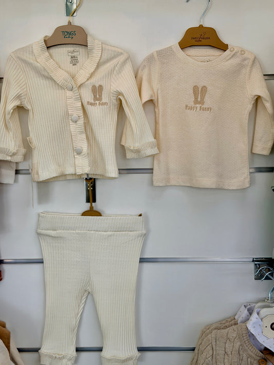 Sweet Melisa 3-Delige Baby Set – Happy Bunny