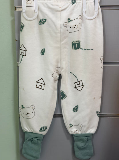 Broekje met Voetjes – Forest Bear | Bamboe Mix