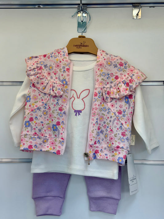 Sweet Melisa 3-Delige Meisjes Set – Floral Butterfly
