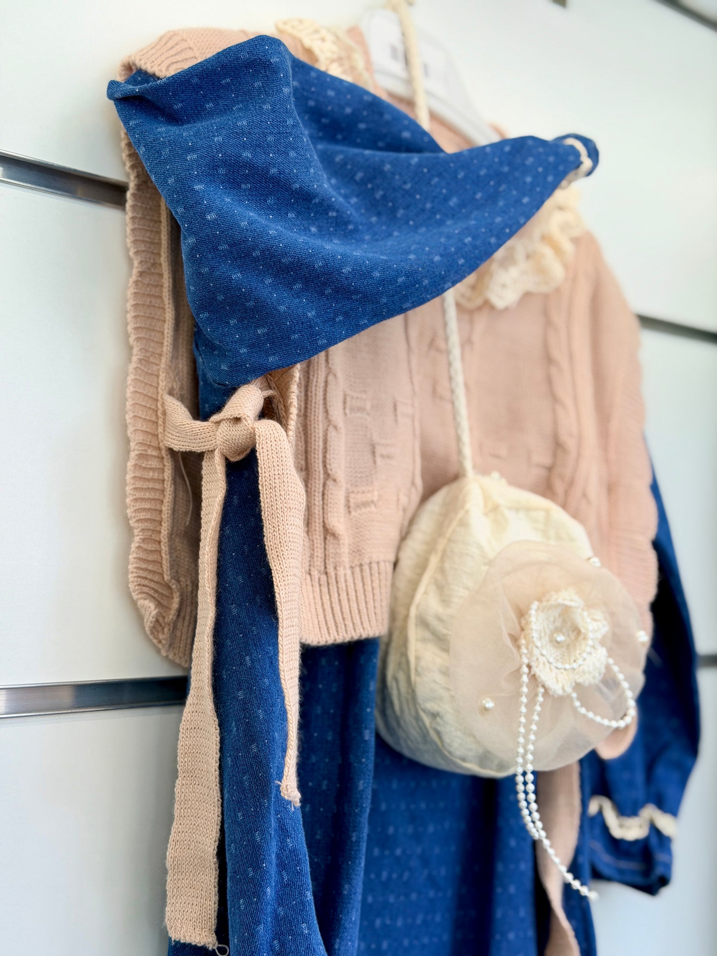 CocoSiss 3-Piece Baby Set with Cardigan and Bag