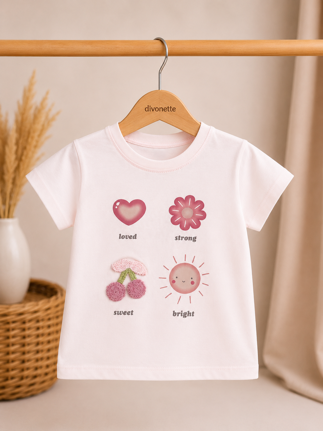 Roze Kinder T-Shirt met Speelse Print