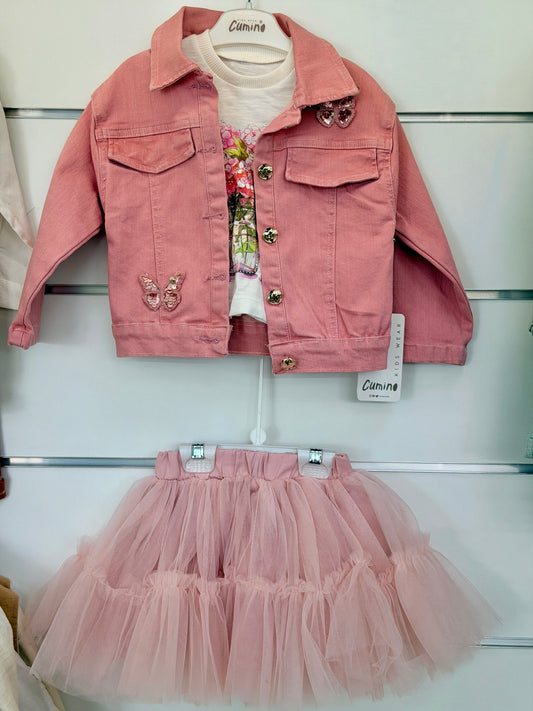 Cumino 3-Delige Meisjes Set – Pink Autumn