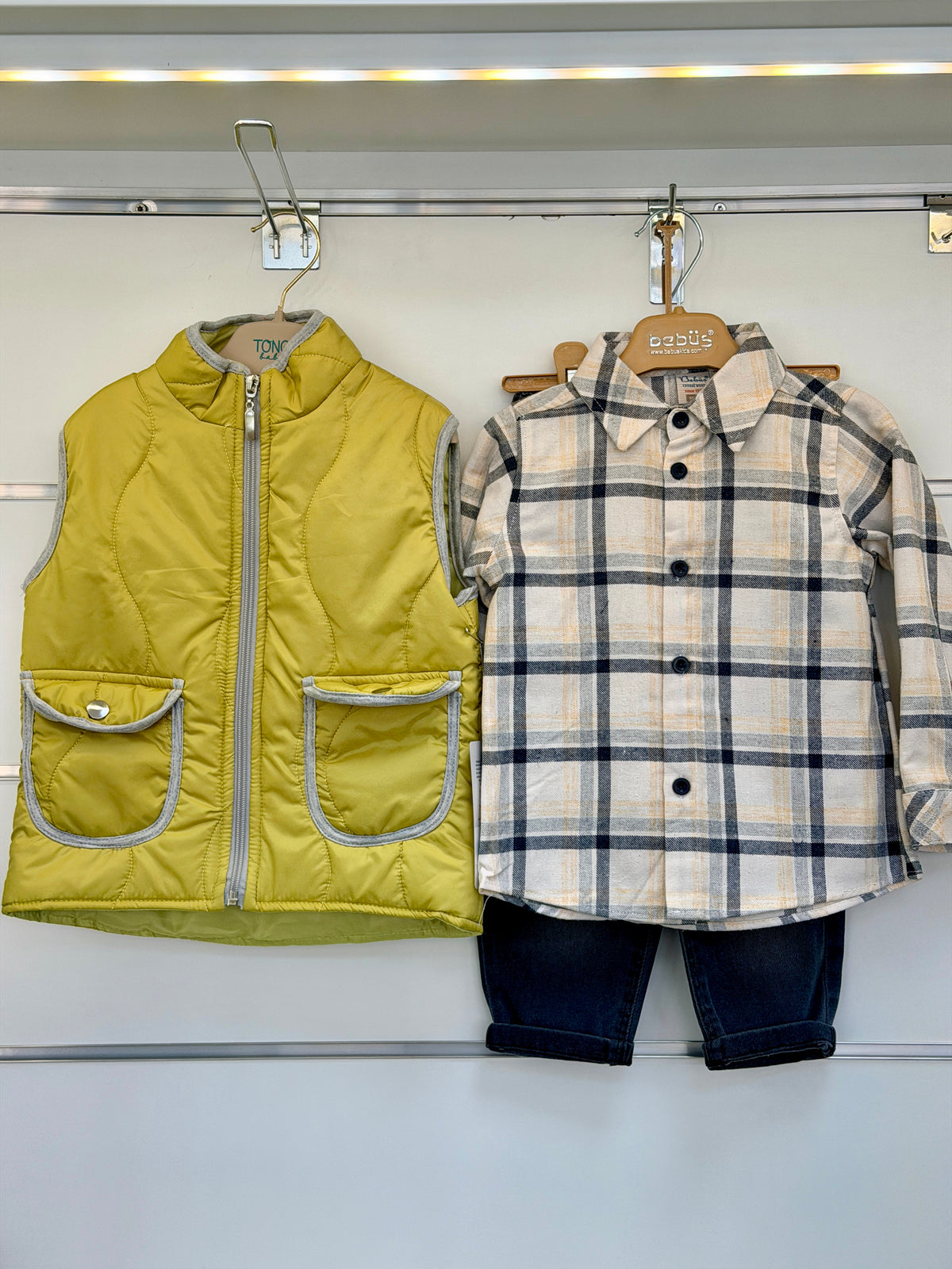 Bebüş 3-Delige Baby Set – Geel Vest
