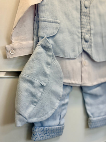 Anna Babba 4-Delige Baby Set – Vest, Overhemd, Broek & Muts