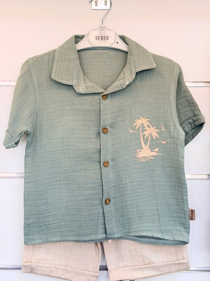 Mini İkizler Zomerset Palm – Groen/Beige