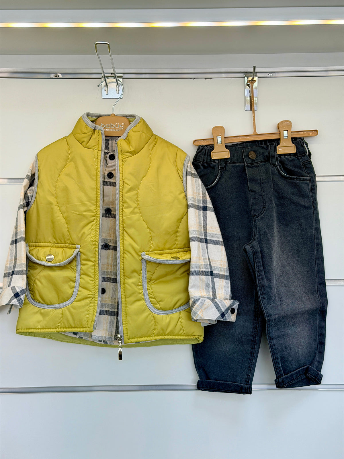 Bebüş 3-Delige Baby Set – Geel Vest