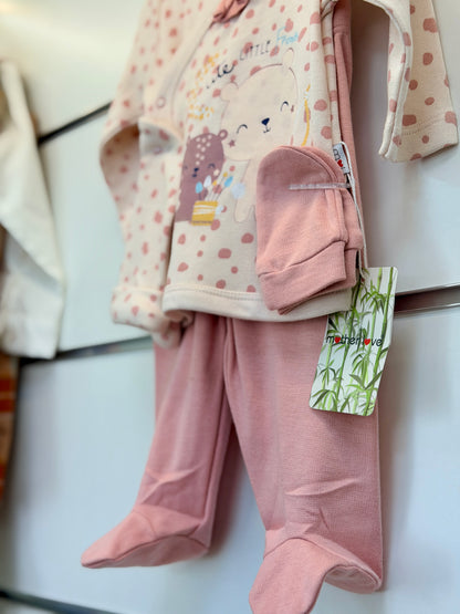 5-Delige Newborn Set – Little Friends | Bamboe Mix