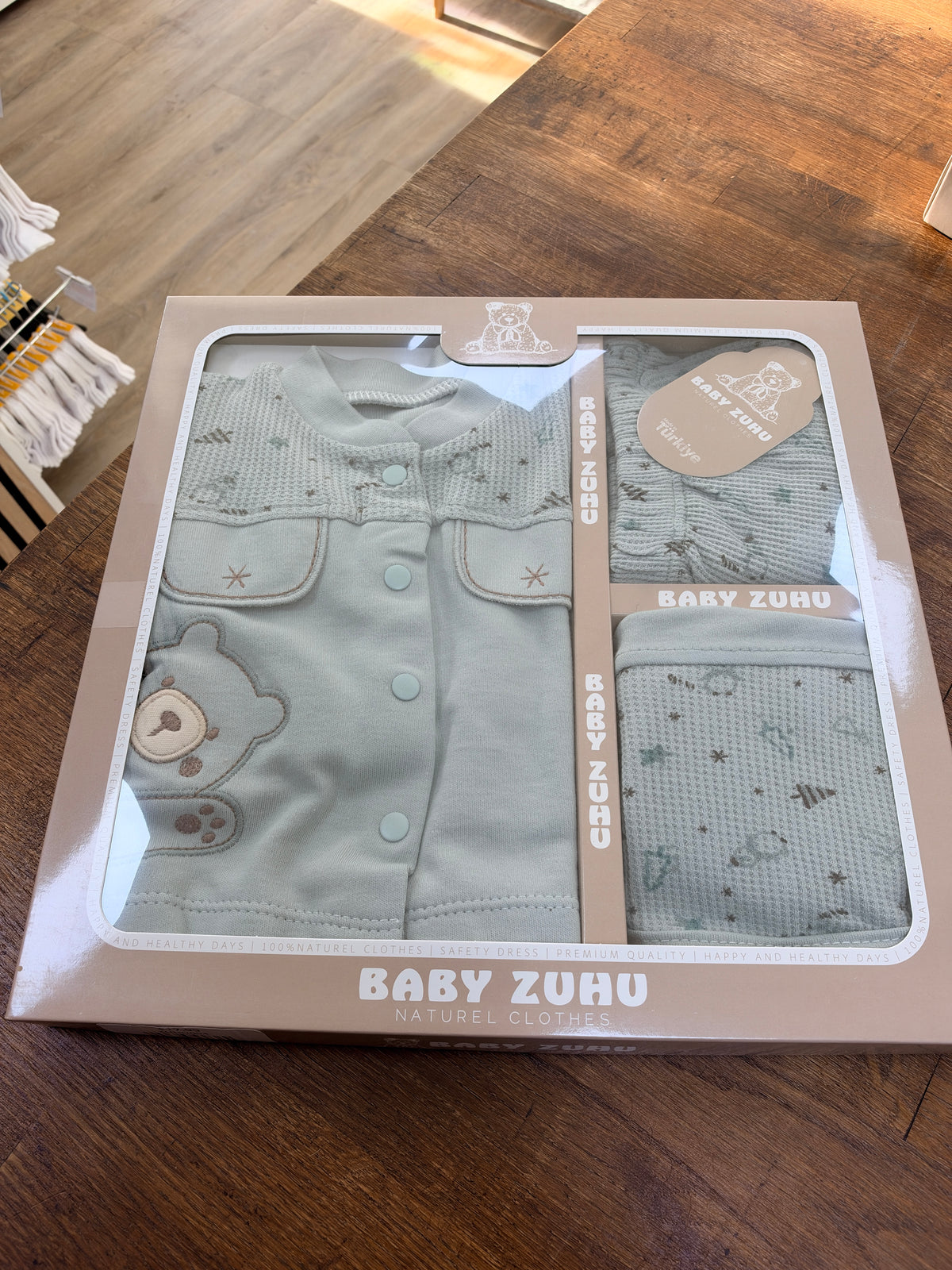 Baby Zuhu 5-Delige Newborn Babyset – Little Bear | Blauw