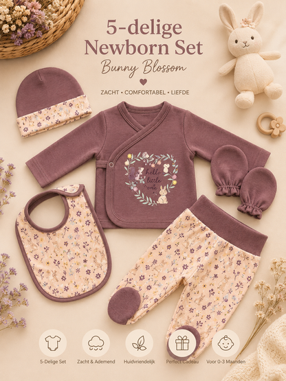 5-Delige Newborn Set – Bunny Blossom