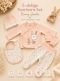 5-Delige Newborn Set – Bunny Garden